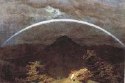 Caspar David Friedrich Mountain Landscape with Rainbow (mk10) oil